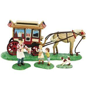 Dept 56 Seasons Bay HERE COMES THE ICE CREAM MAN Set of 4 Figures #53314 MIB NLA